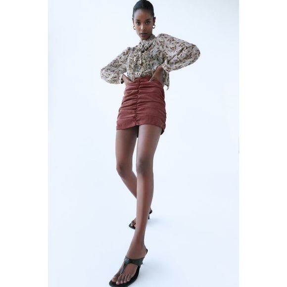 NWT Zara Draped Mini Skirt - Picture 3 of 8